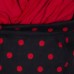 Šaty Lindy Bop černé s červeným puntíkem