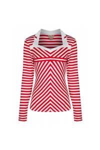 Top Lindy Bop s červenými proužky "NIKITA VINTAGE"