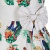 Šaty Lindy Bop bílé s barevnými papoušky