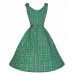 Šaty Lindy Bop zelené káro